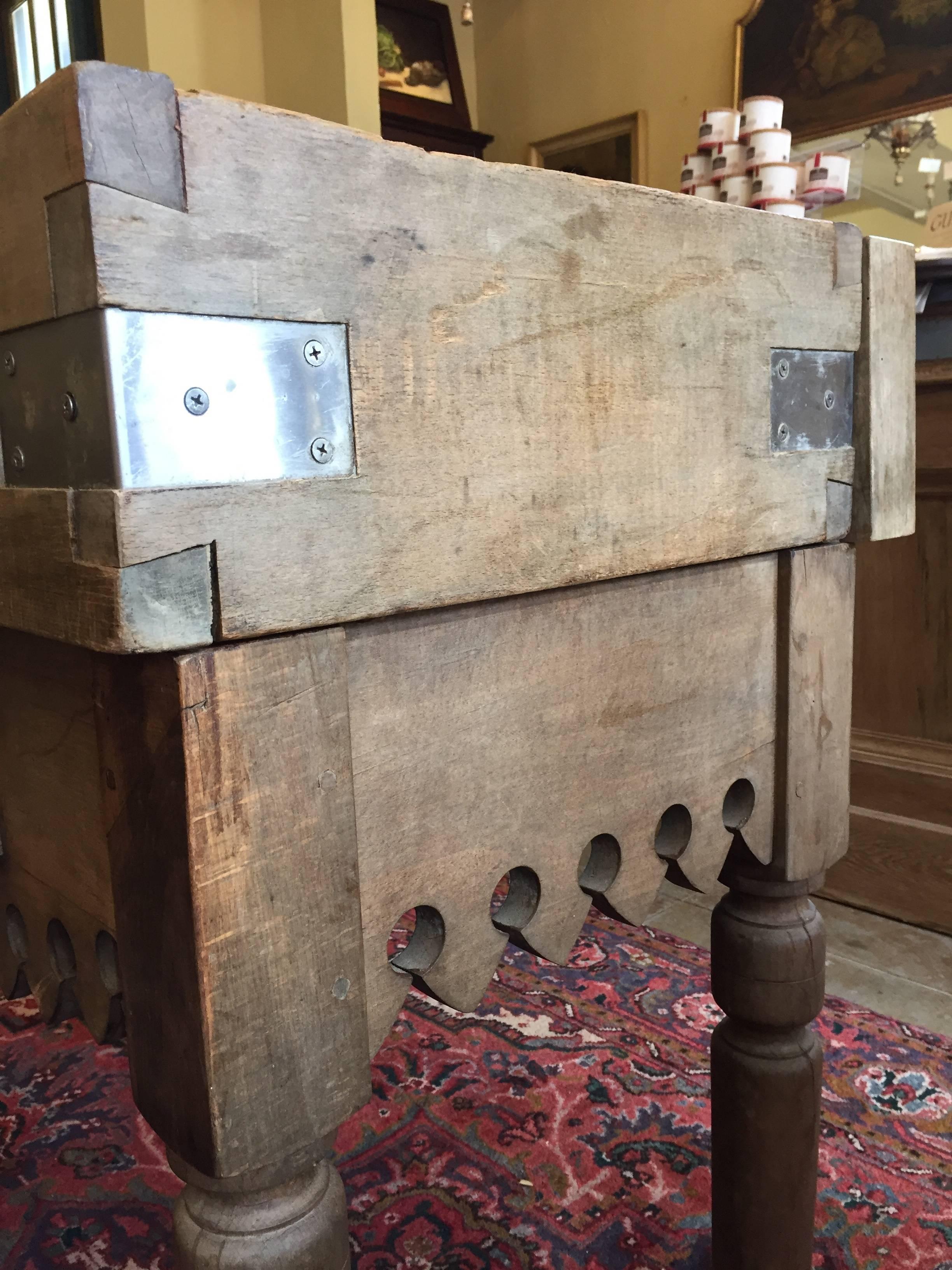 19th Century French Butcher Block 1