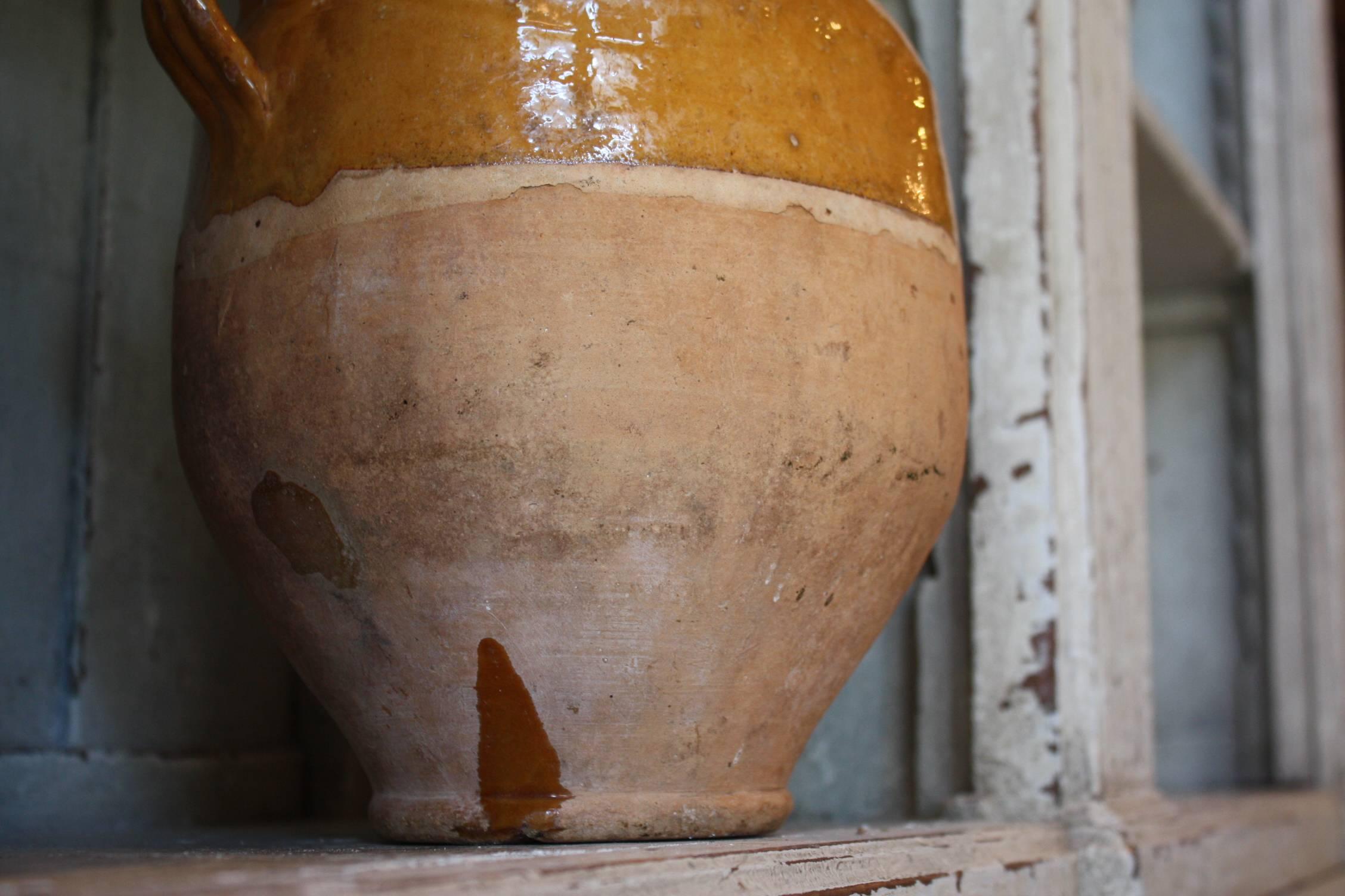 Glazed 19th Century French Confit Pot For Sale