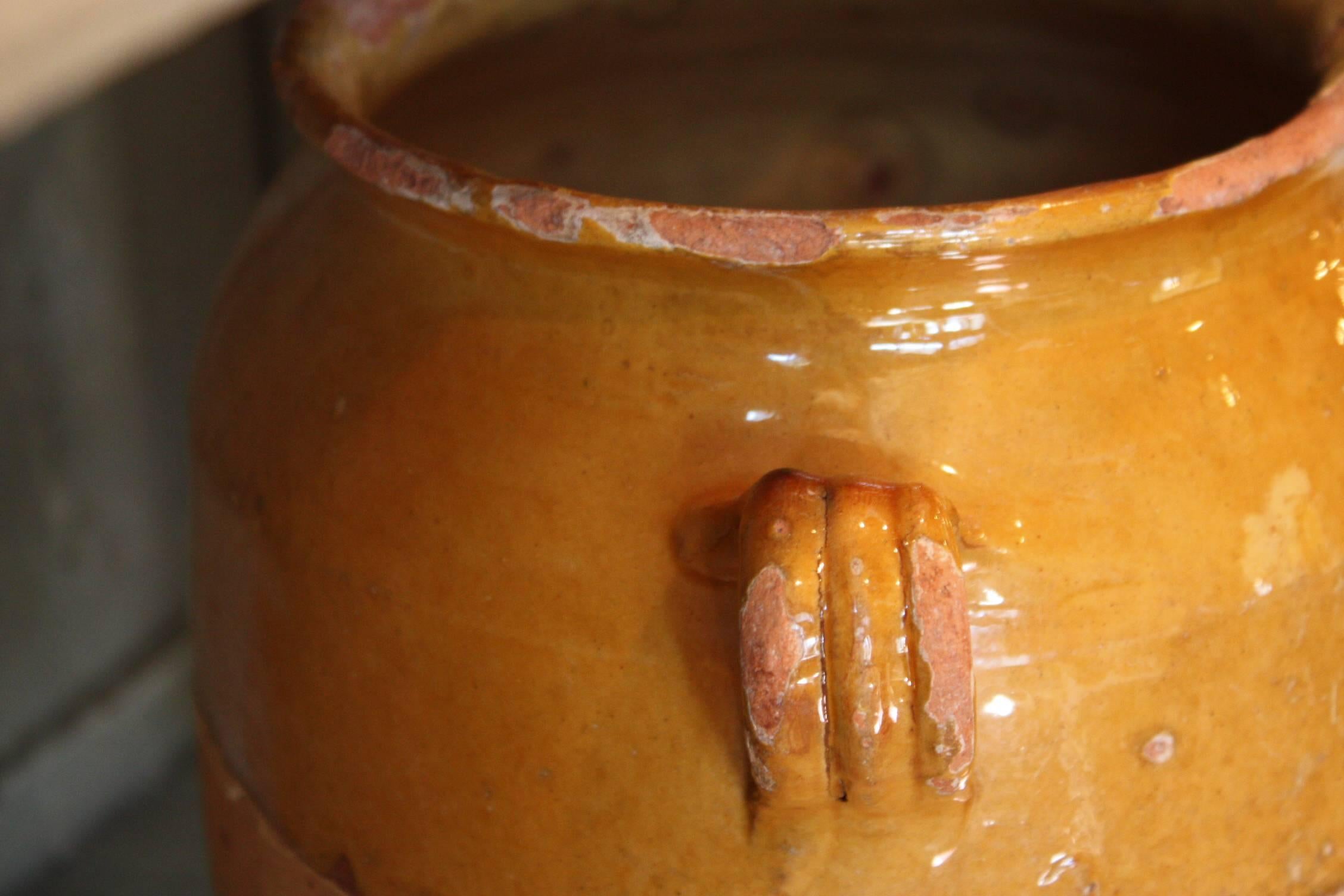Terracotta 19th Century French Confit Pot For Sale