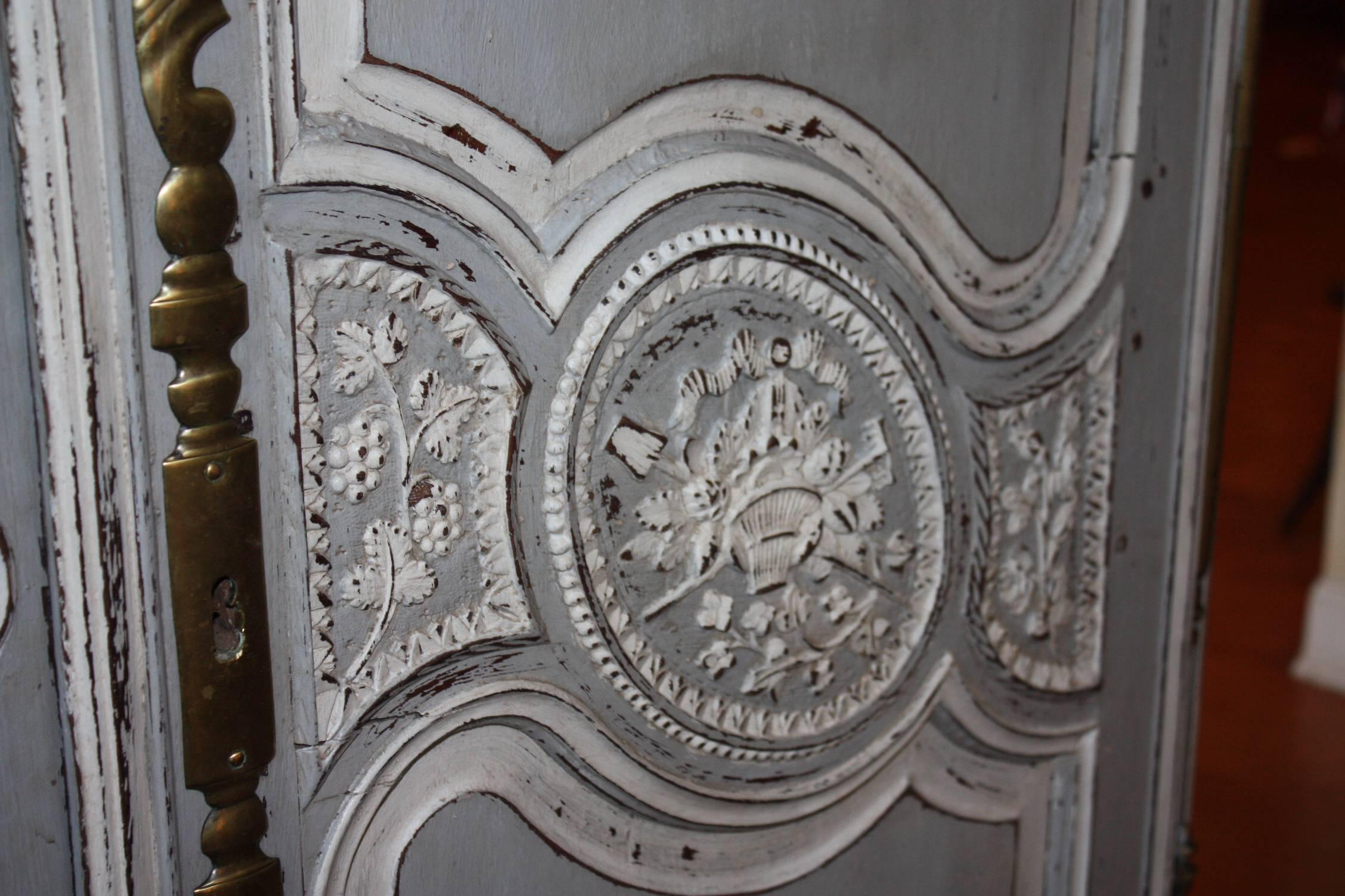 Painted Louis XV Armoire 1