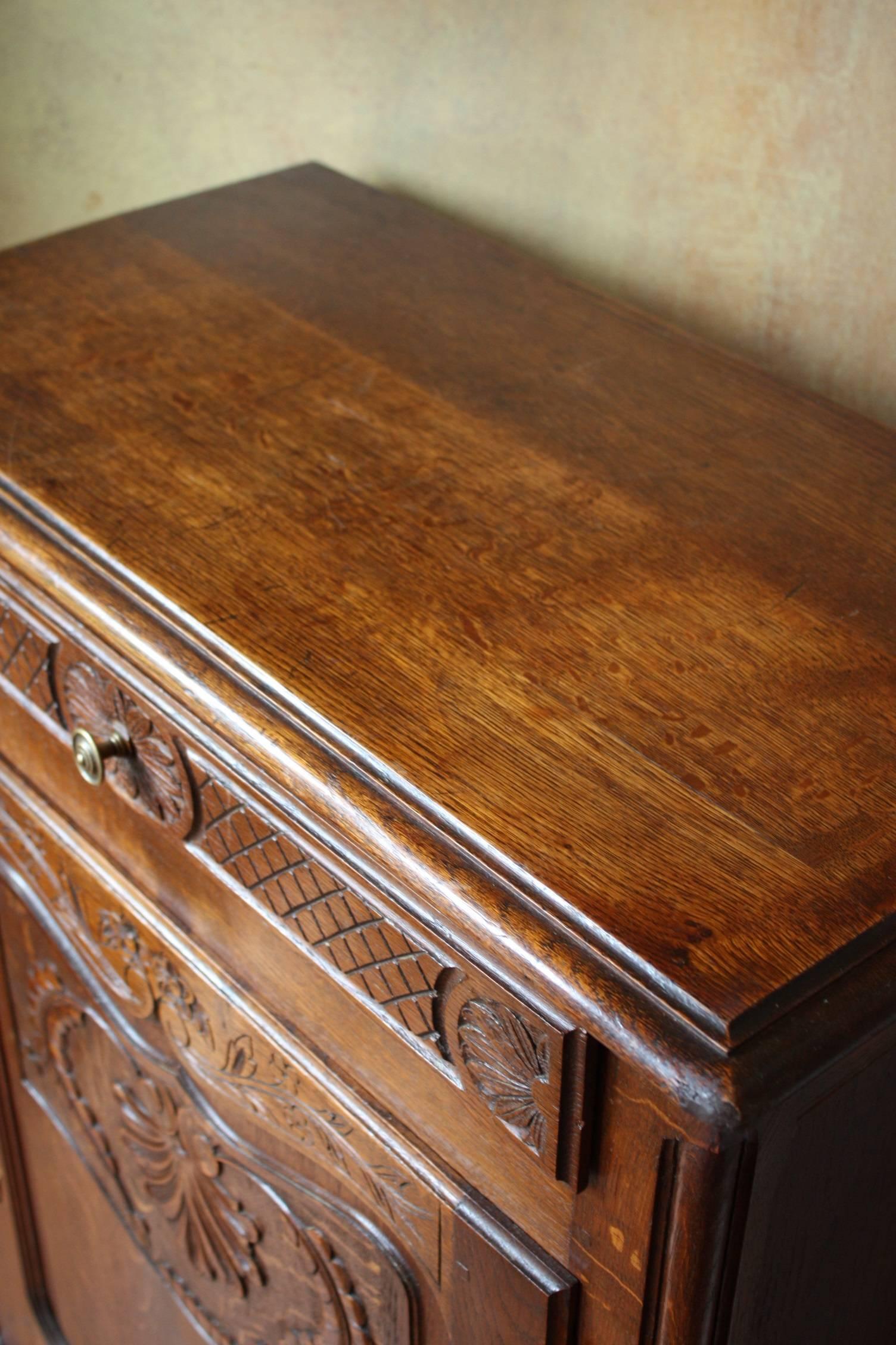 19th Century Louis XV Single Door Cabinet with Drawer