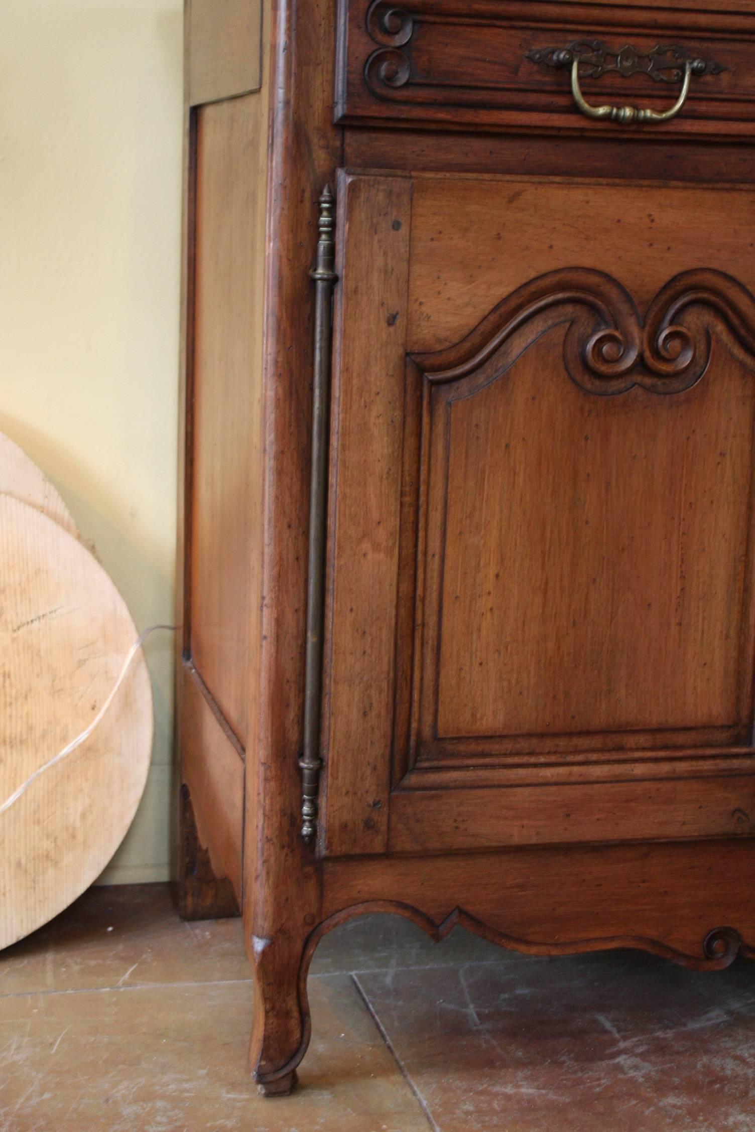 French 19th Century Provencal Walnut Enfilade Buffet