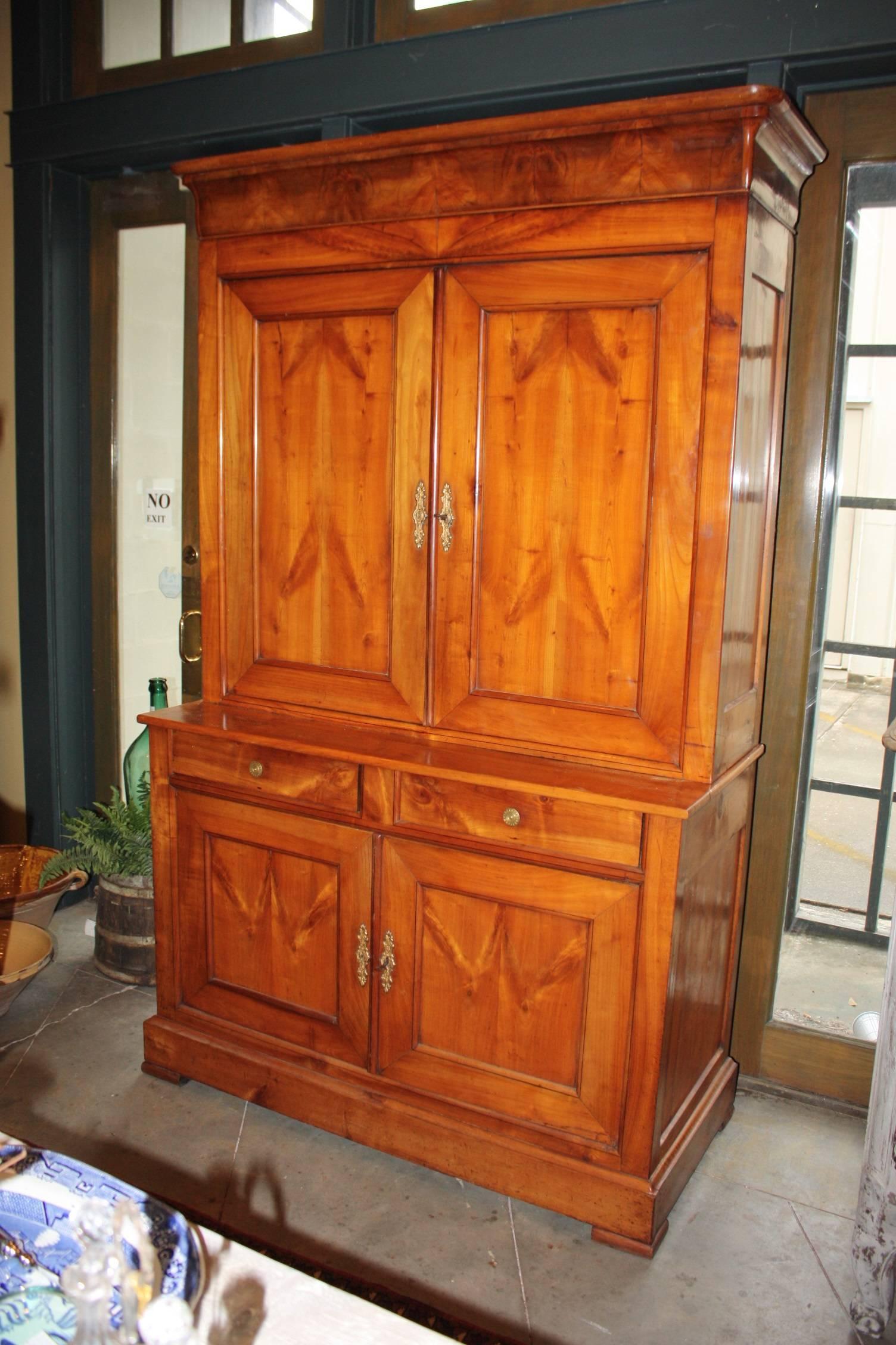 19th Century French Louis Philippe Buffet a´ Deux Corps, Armoire 4