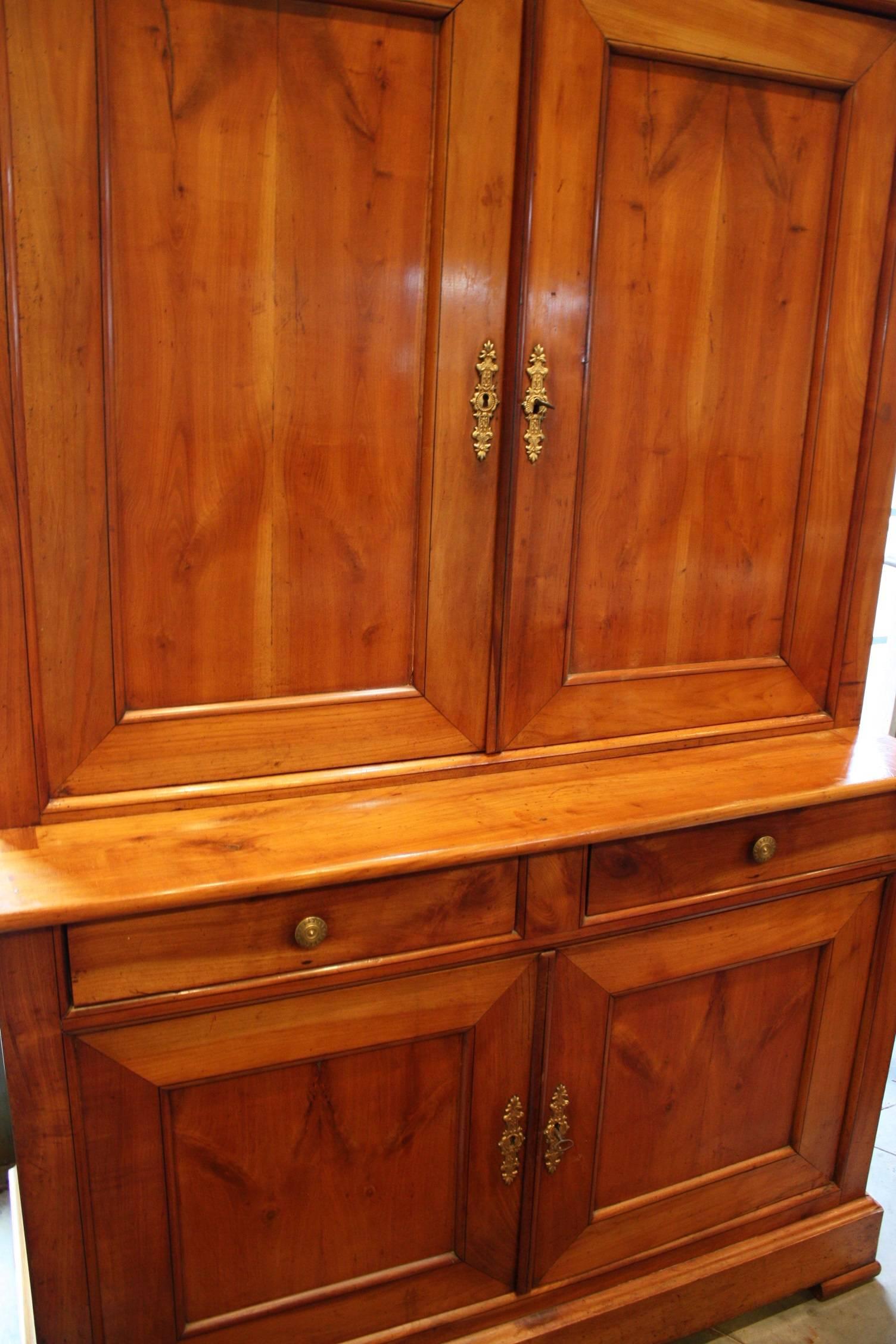19th Century French Louis Philippe Buffet a´ Deux Corps, Armoire 2