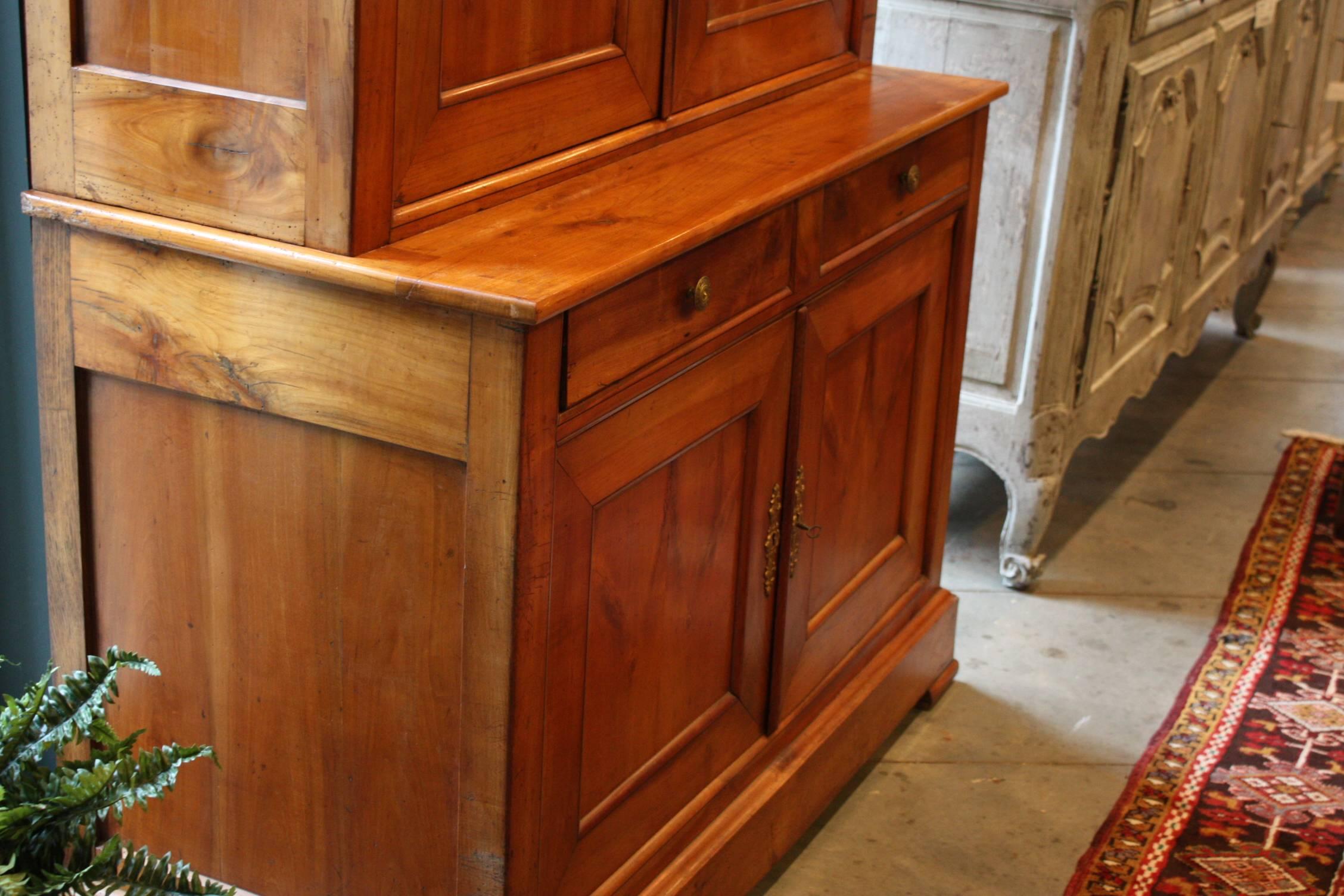19th Century French Louis Philippe Buffet a´ Deux Corps, Armoire In Good Condition In Fairhope, AL