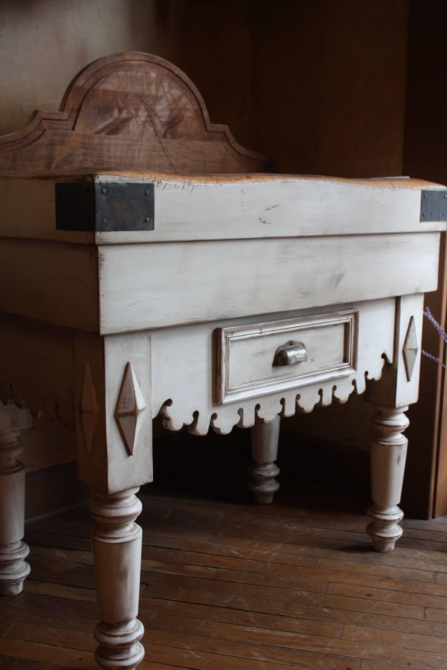 French Chopping or Butchers Block Table 3