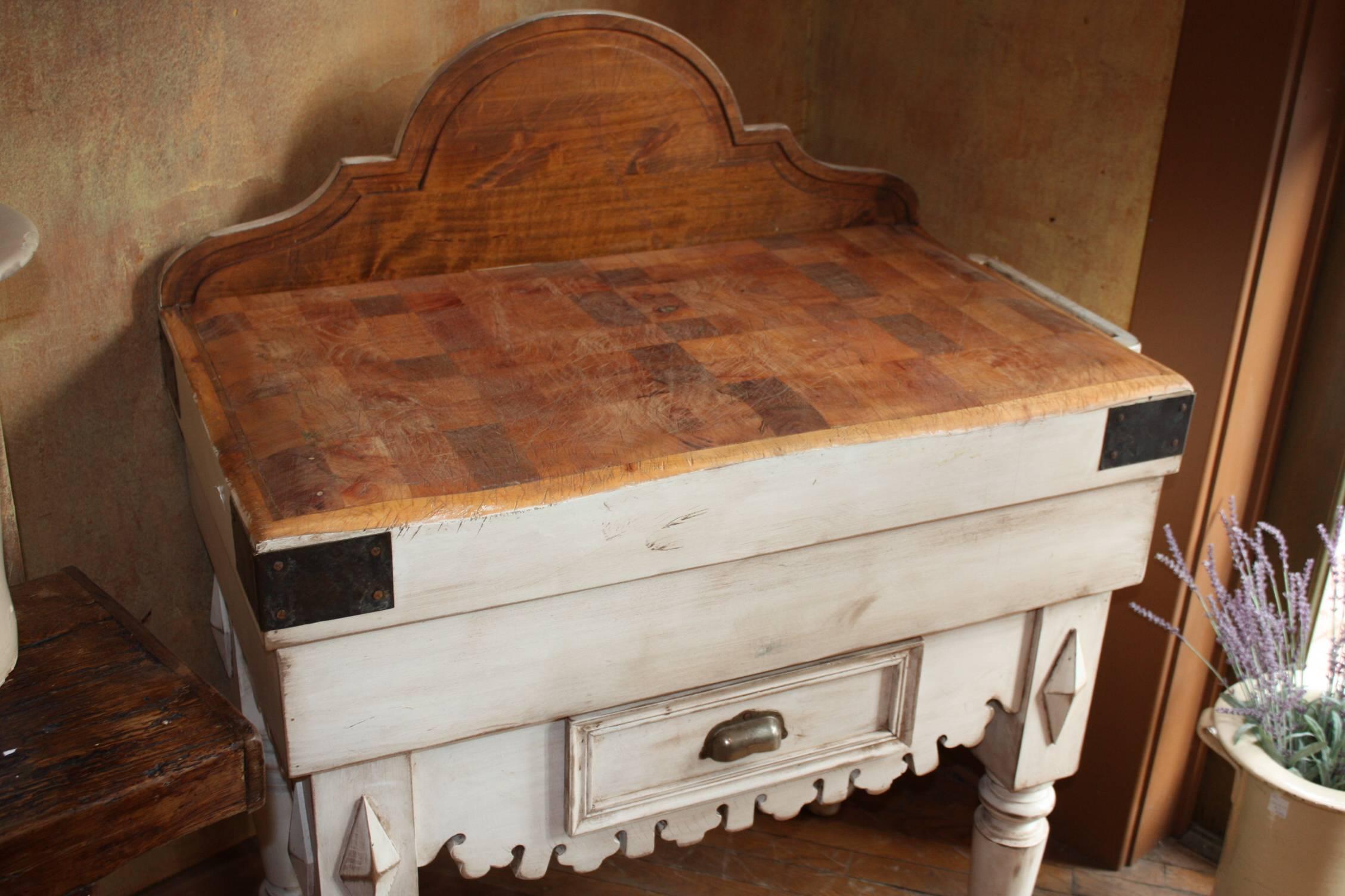 French Chopping or Butchers Block Table 2