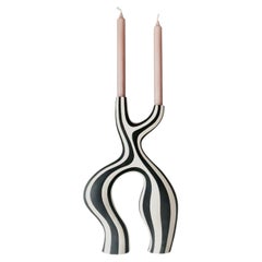 Handcrafted ceramic candelabra by Jossolini
