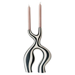 Handcrafted ceramic candelabra by Jossolini