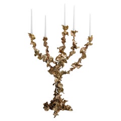 Brass Candelabra, Saffron Tall in Brass, Viya by Vikram Goyal