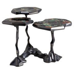 Leh Bronze Coffee Table in Brass with Semi Precious Stones, Viya by Vikram Goyal