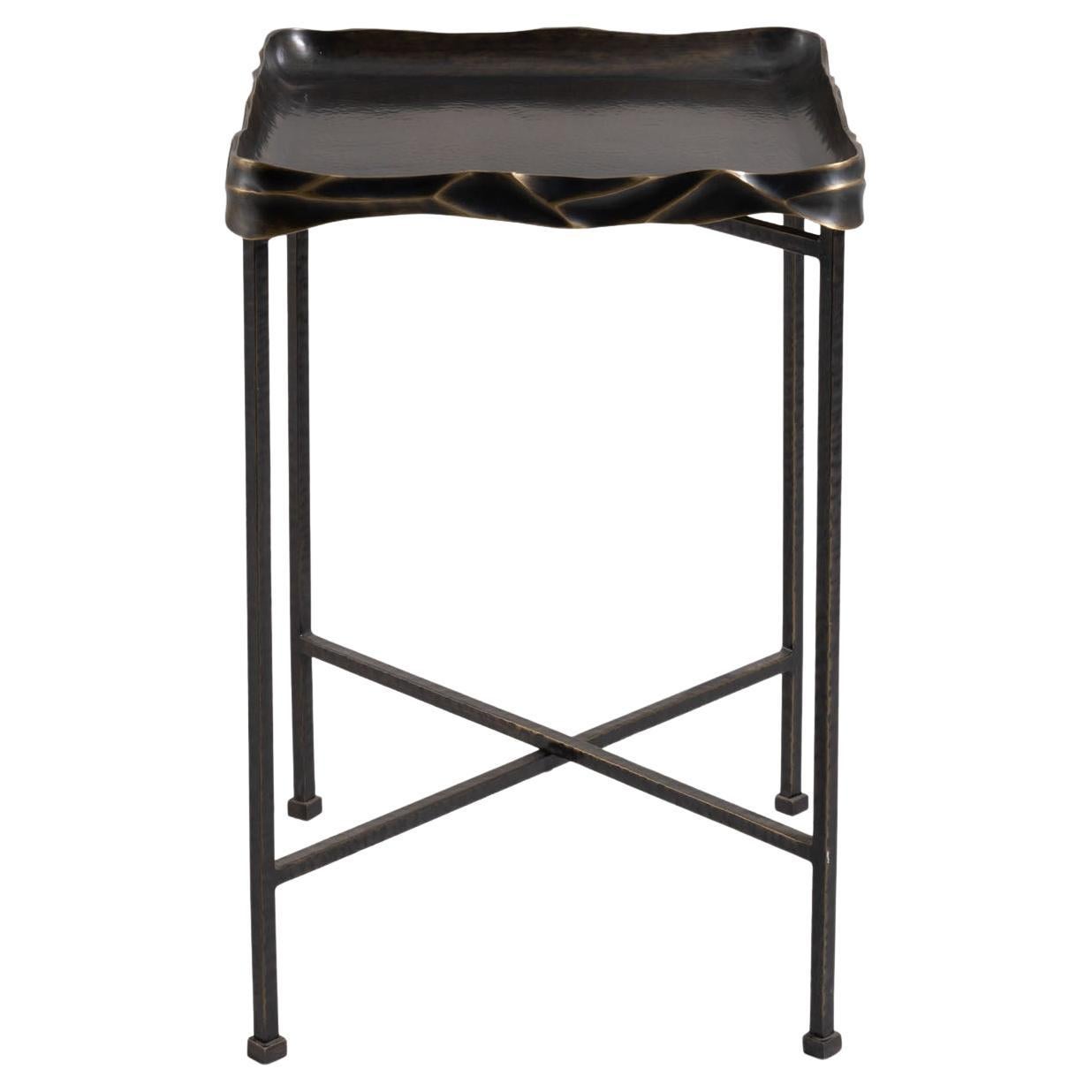 Under The Banyan Tray Table Medium in Brass, Viya by Vikram Goyal