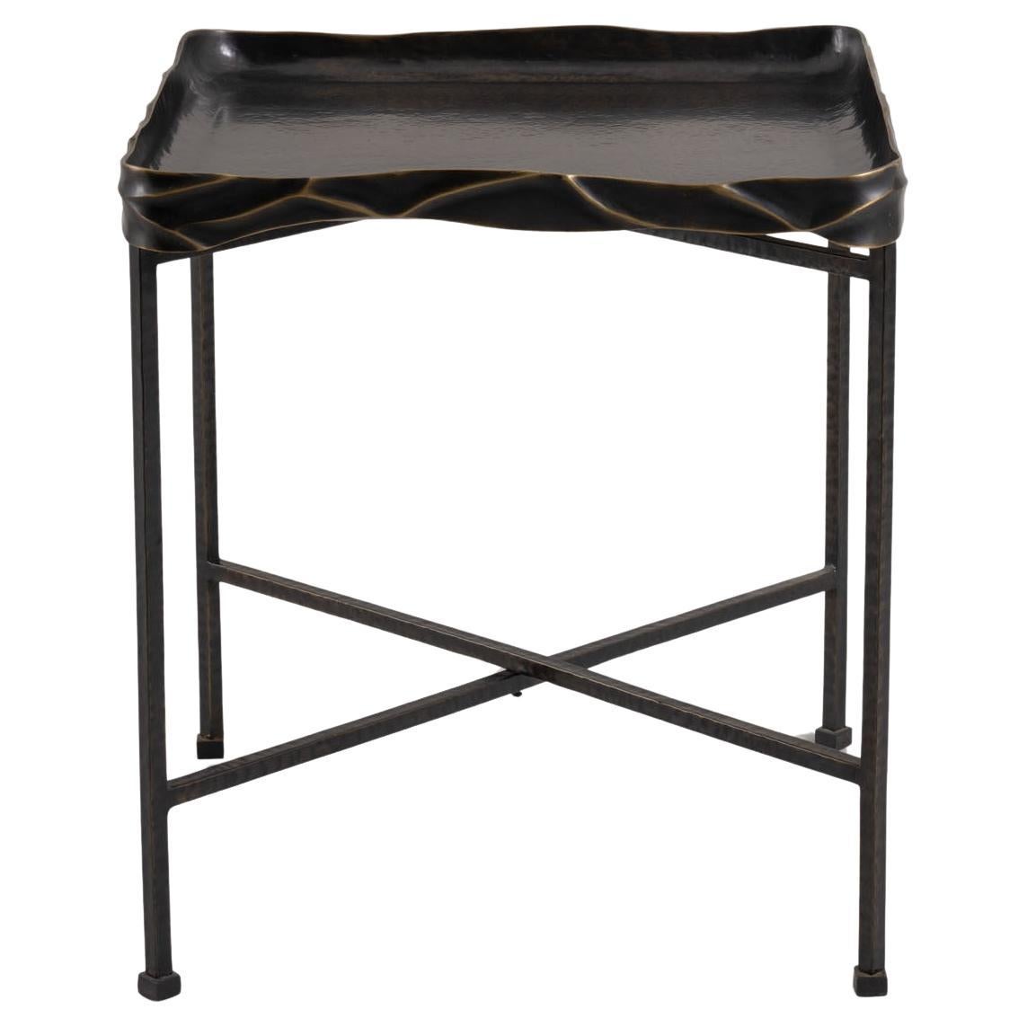 Under The Banyan Tray Table Large in Brass, Viya by Vikram Goyal