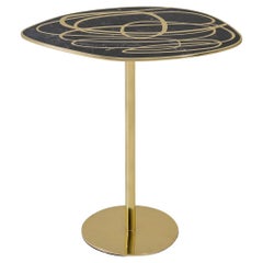 Chita Side Table in Brass & Semi Precious Stone, Viya by Vikram Goyal