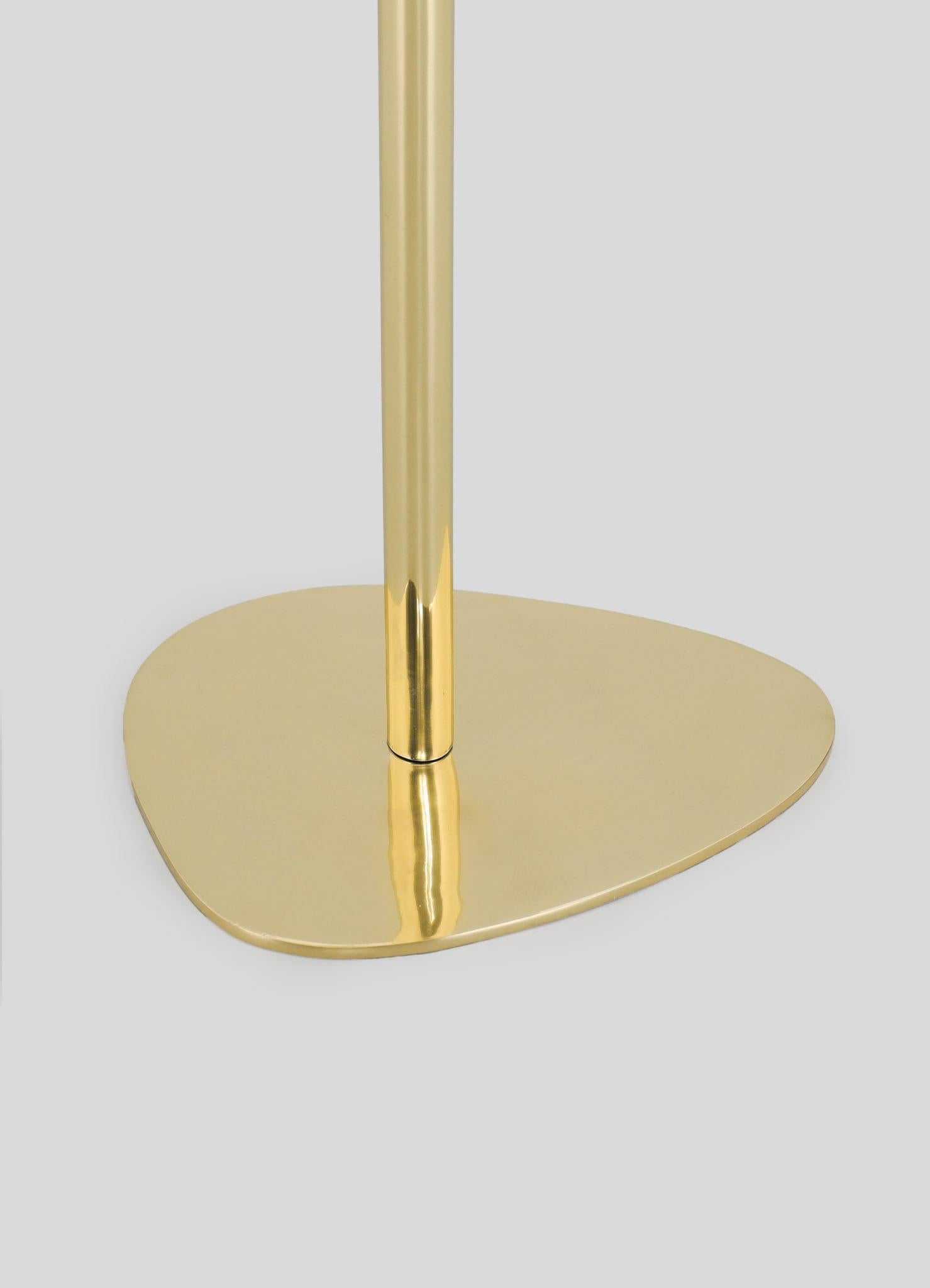 Neli Side Table in Brass & Semi Precious Stone, Viya by Vikram Goyal In New Condition For Sale In Noida, DL