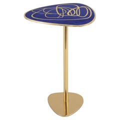 Ossa Side Table in Brass & Semi Precious Stone, Viya by Vikram Goyal