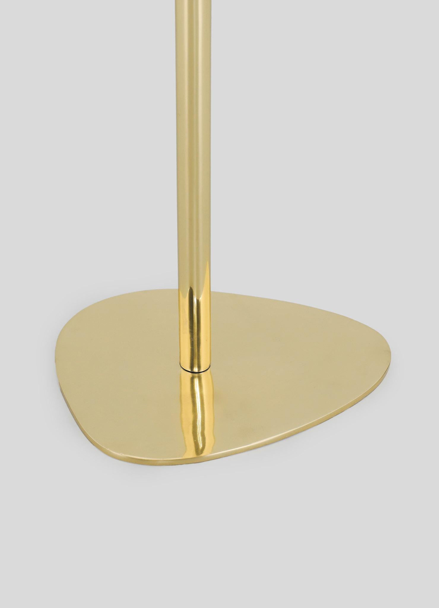 Ossa Side Table in Brass & Semi Precious Stone, Viya by Vikram Goyal In New Condition For Sale In Noida, DL