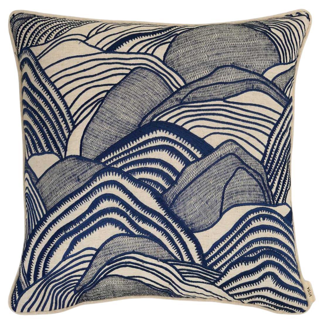 Copri cuscino Dreamscape Blue Mounds ricamato Piccolo