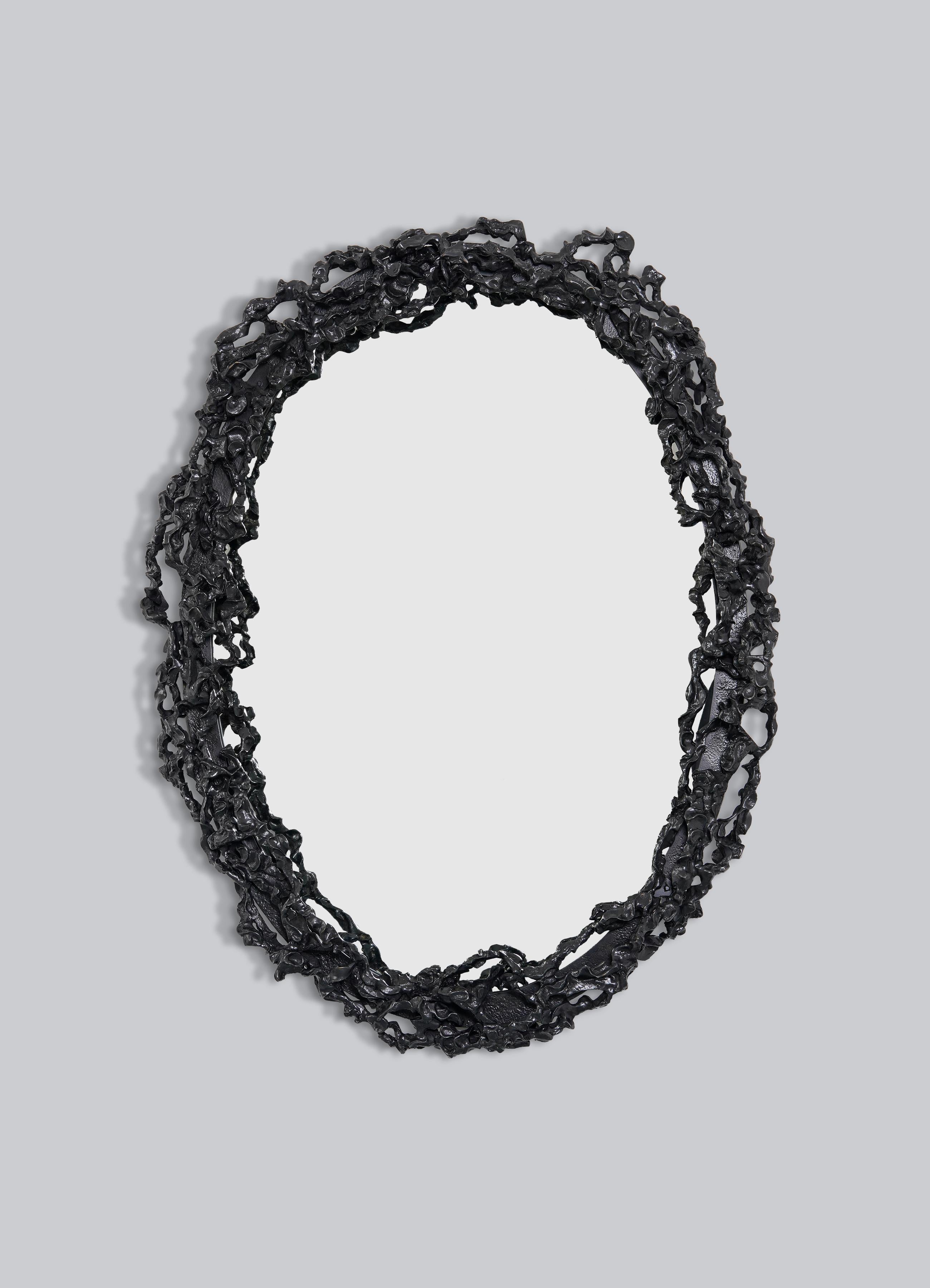 Andaman Mirror Oval in Brass, Viya by Vikram Goyal