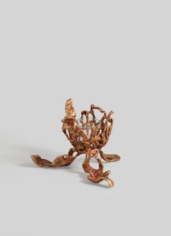 Spring in Kashmir Tea Light Holder Small in Brass, Viya by Vikram Goyal