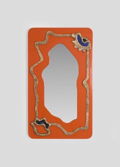 Miroir « Nazar » en bois laqué avec incrustations de pierres semi-précieuses, « Viya » par Vikram Goyal