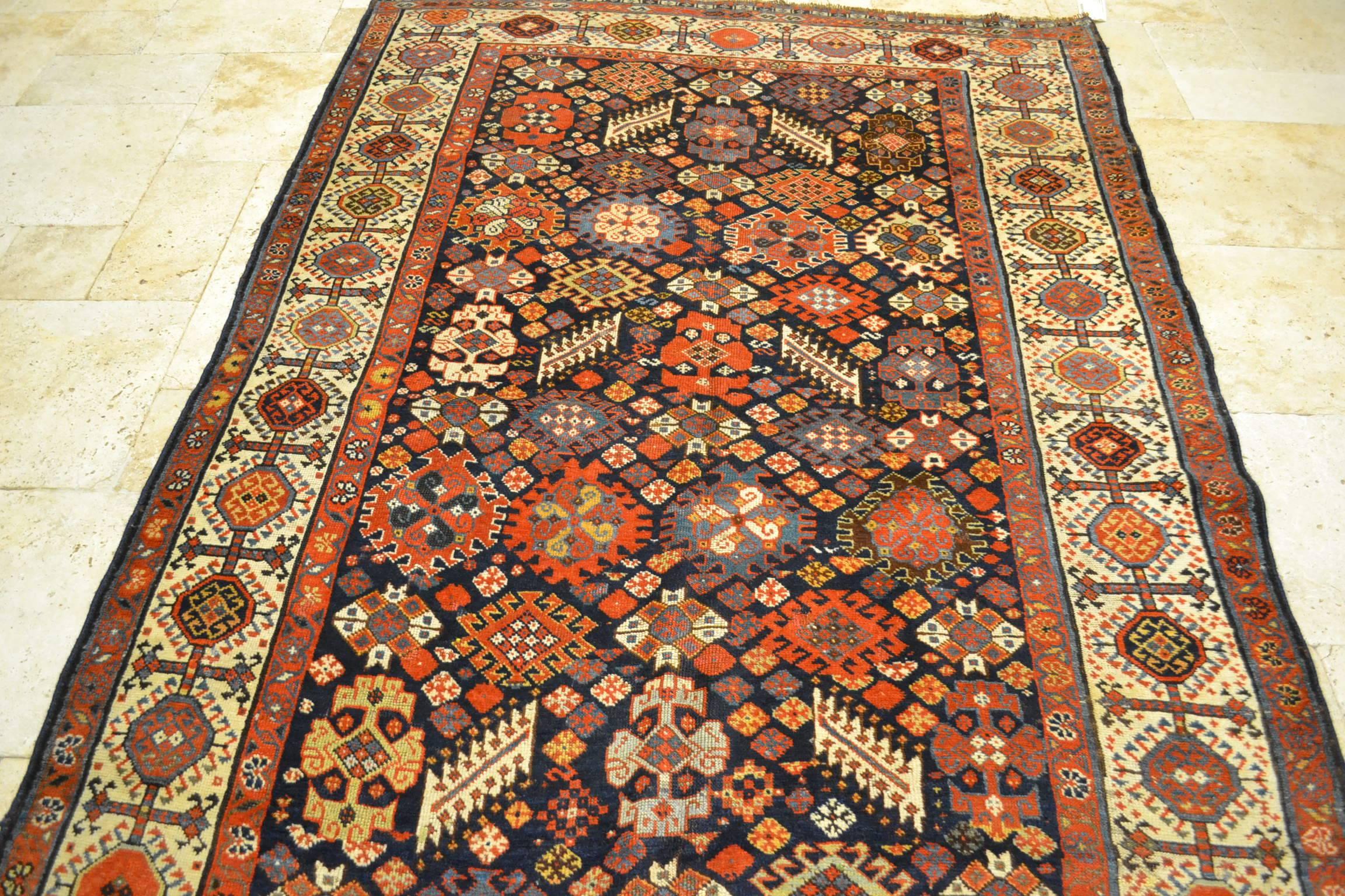 Persian Antique Qashqai Rug For Sale