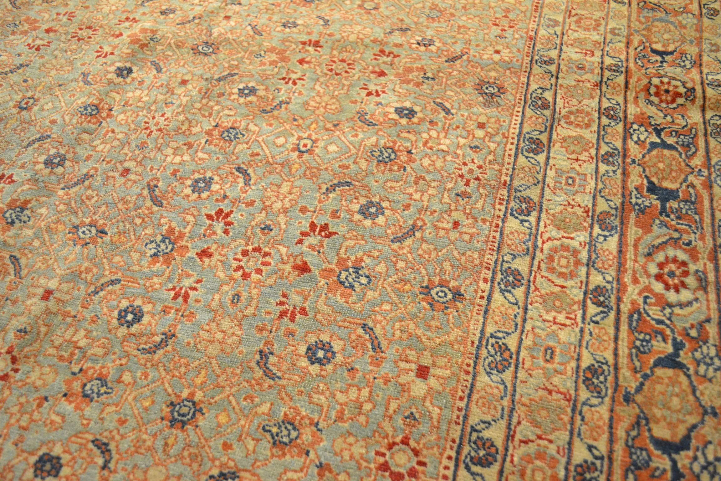 Antique Persian Tabriz In Good Condition For Sale In Houston, TX