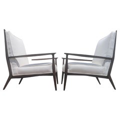 Pareja de sillones de salón Paul McCobb para Directional Modern de mediados de siglo