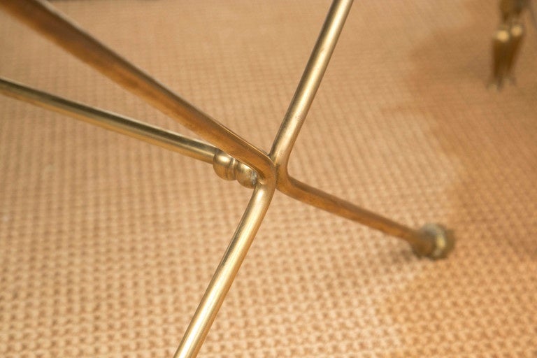 French Brass Cocktail Table in the Manner of Maison Jansen, 1950s In Excellent Condition In Mt Kisco, NY