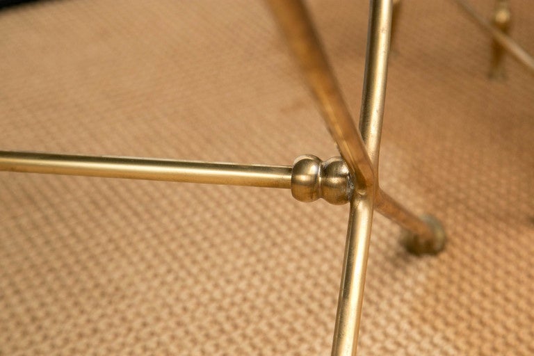 Mid-20th Century French Brass Cocktail Table in the Manner of Maison Jansen, 1950s