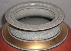 Grand vase craquel Royal Copenhagen du milieu du siècle dernier