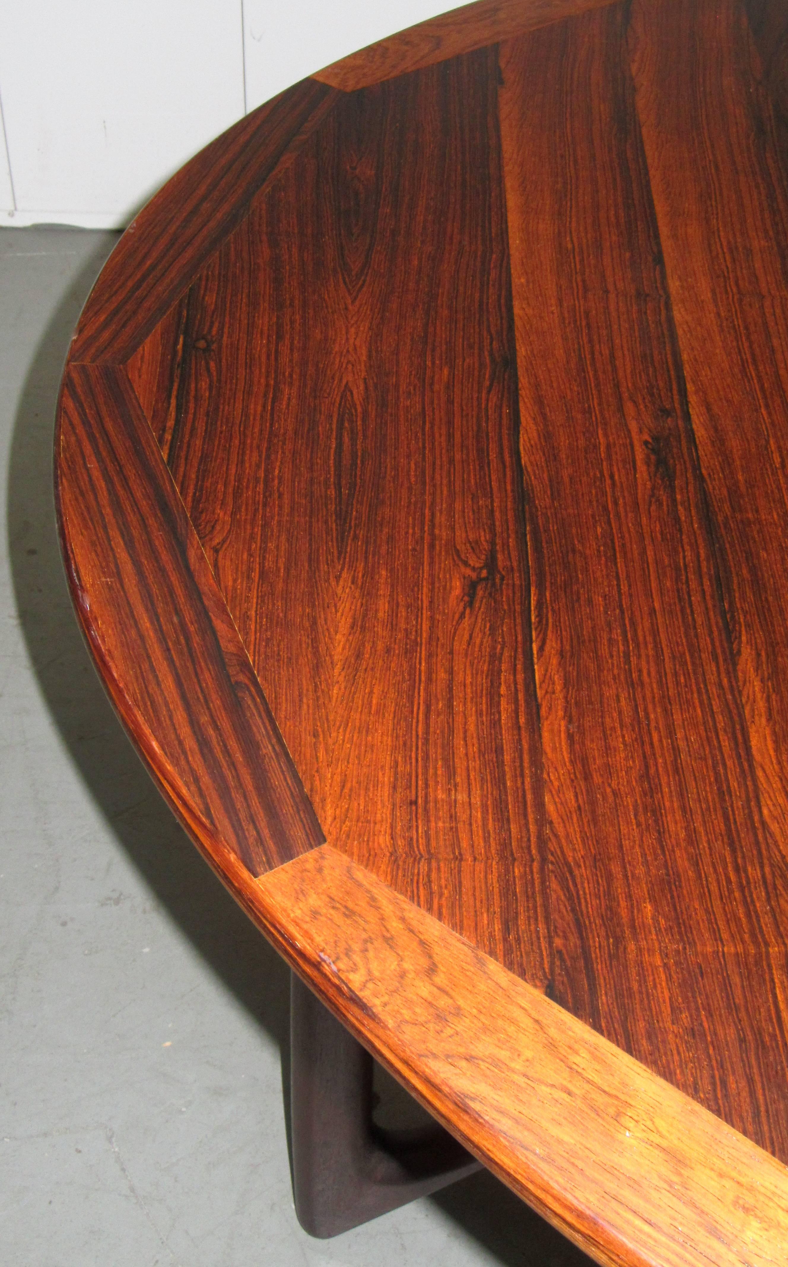 Kurt Østervig Rosewood Drop-Leaf Table In Excellent Condition In Mt Kisco, NY