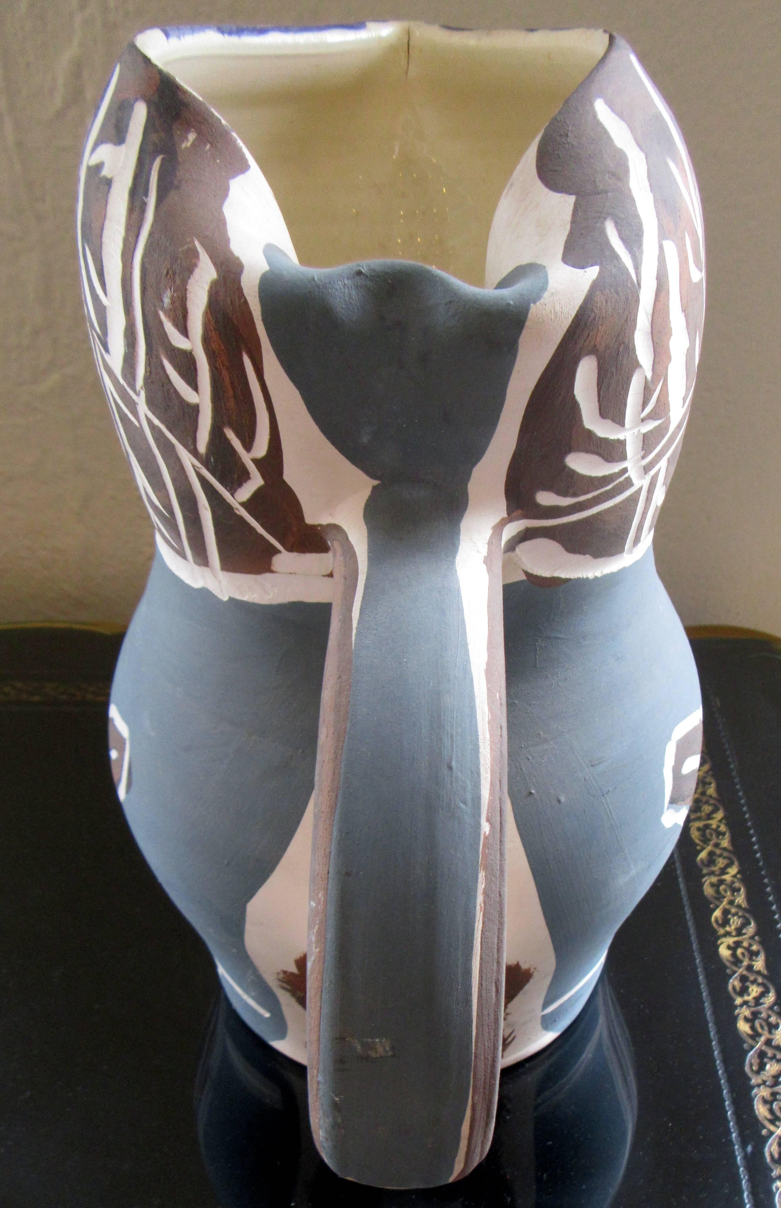 Mid-20th Century Pablo Picasso Madoura Collection Earthenware Pitcher