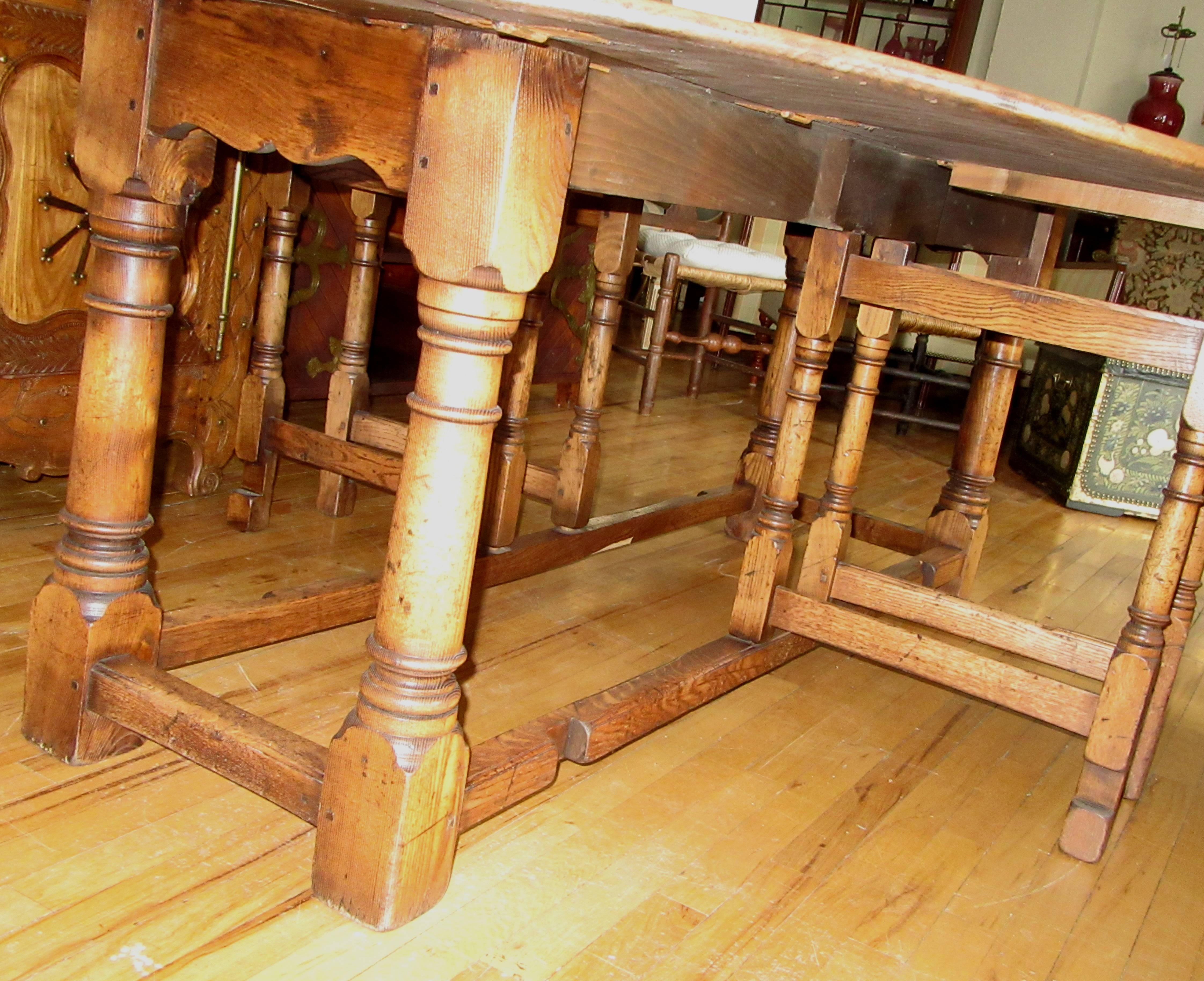 Country English Oak Gateleg Dining or Hunt Table