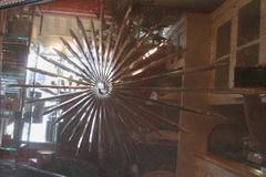 Pair of Large Antiqued Glass Trumeau Style Mirrors