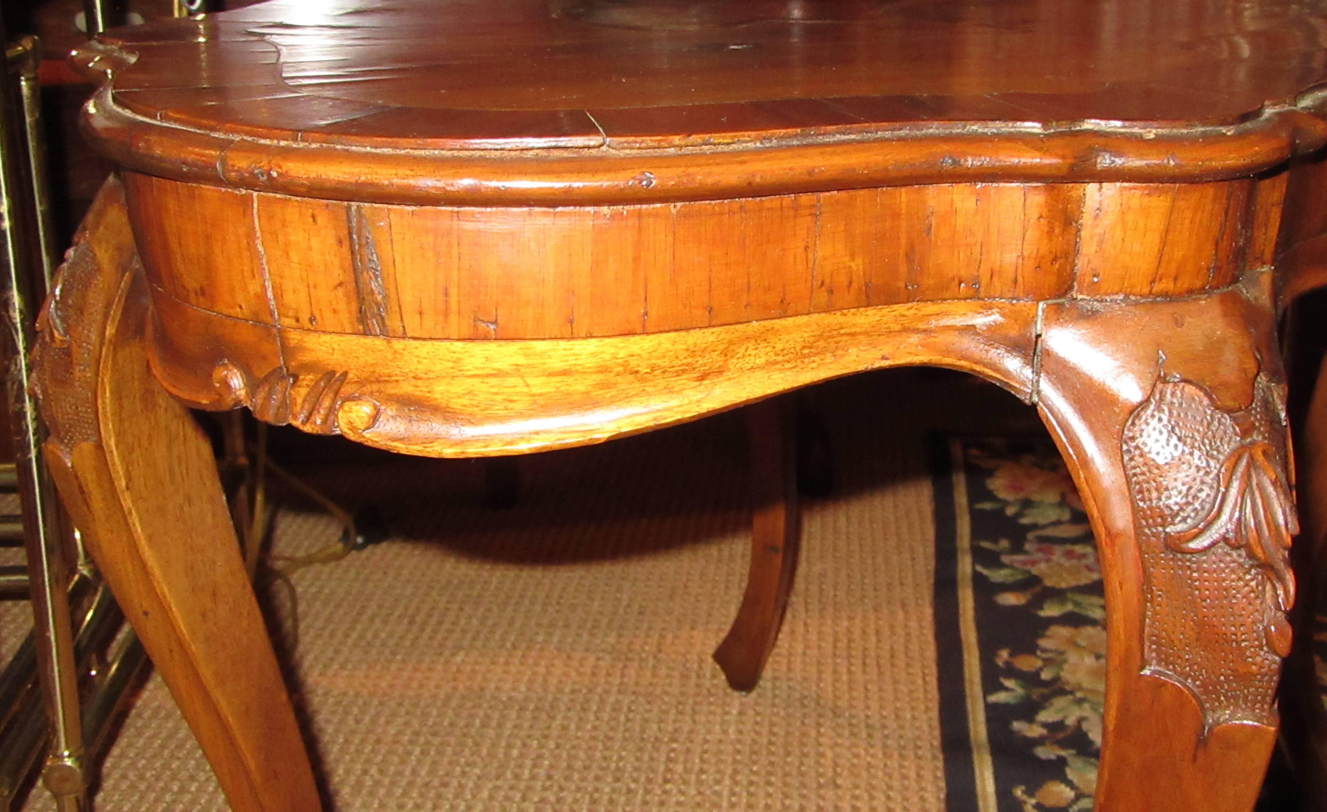 Vintage Italian Abstract Marquetry Low Table In Excellent Condition In Mt Kisco, NY