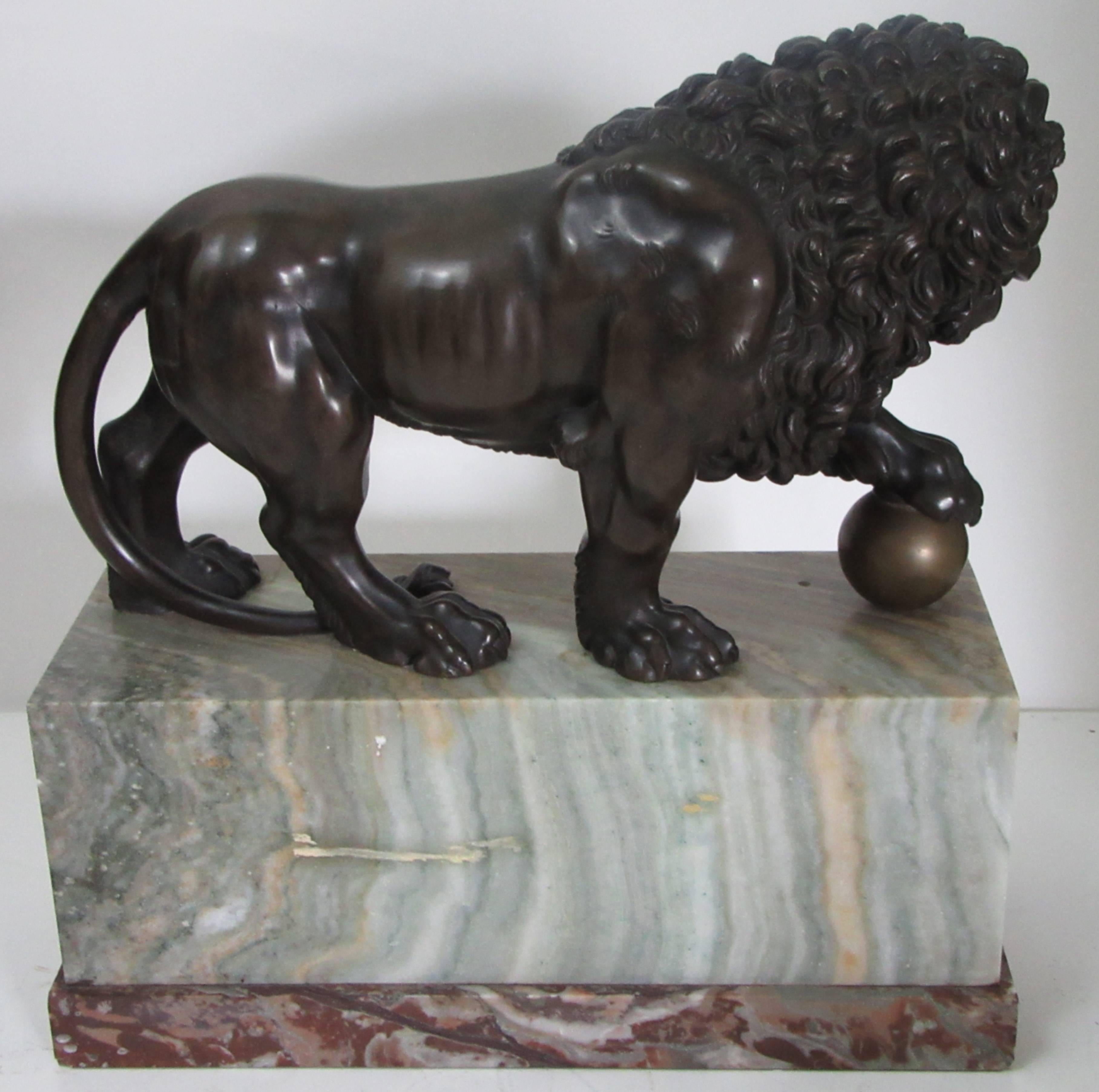 lion statue bronze
