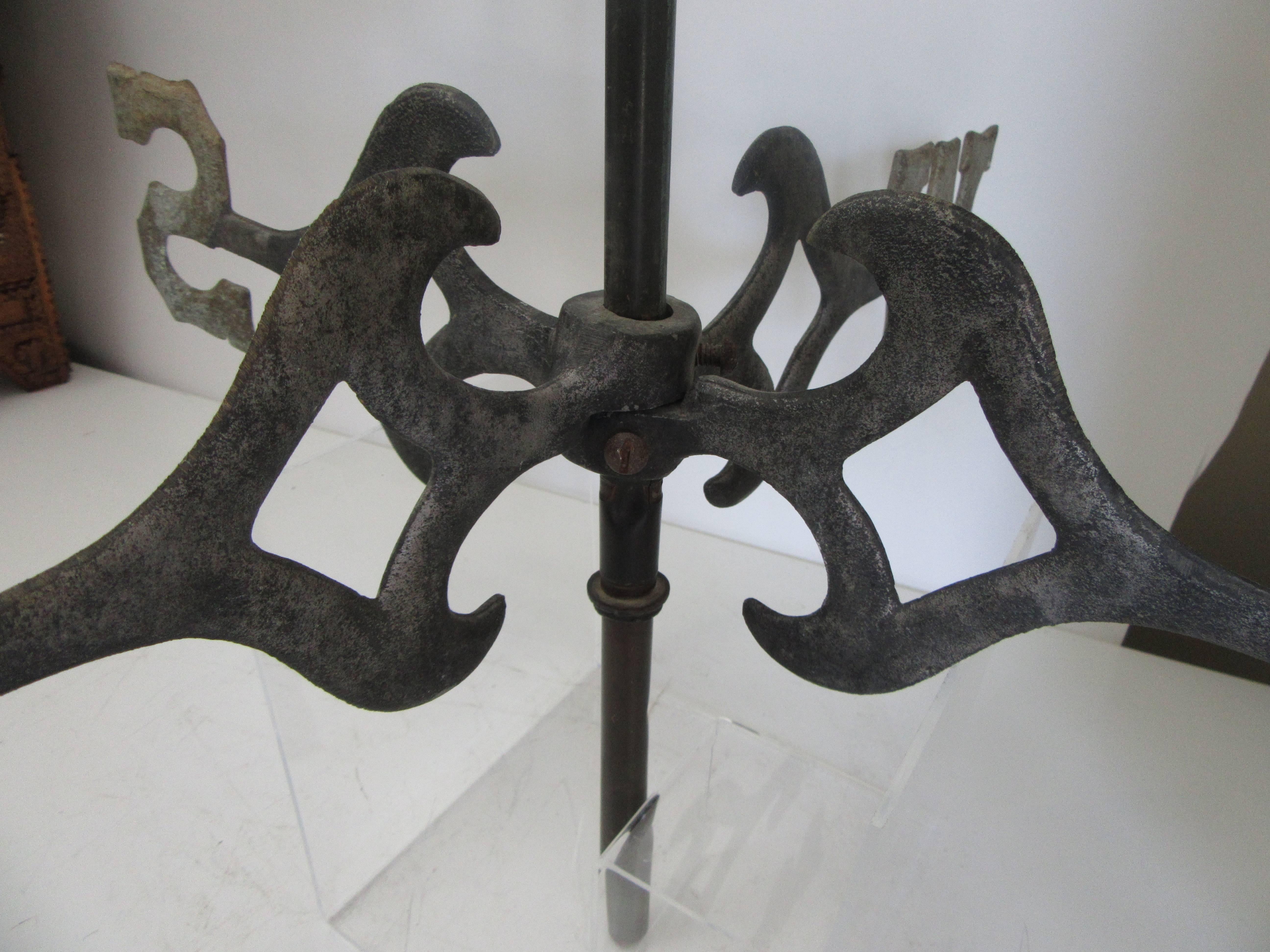 19th Century American Copper Trotting Horse Weathervane with Directionals