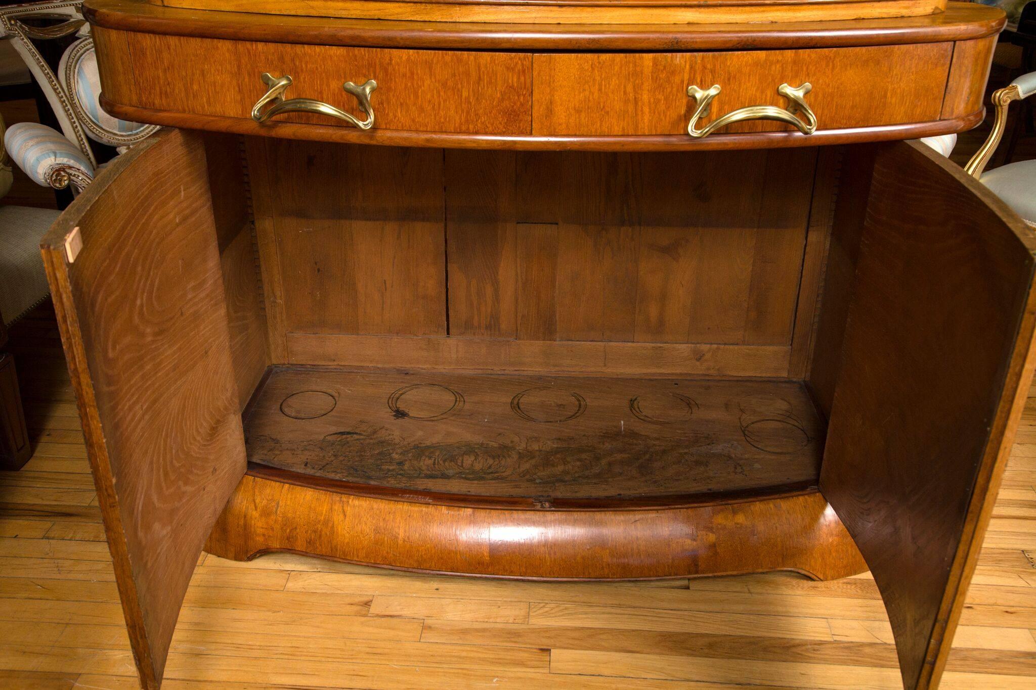 Art Nouveau Louis Majorelle Brass-Mounted Fruitwood Cabinet 2