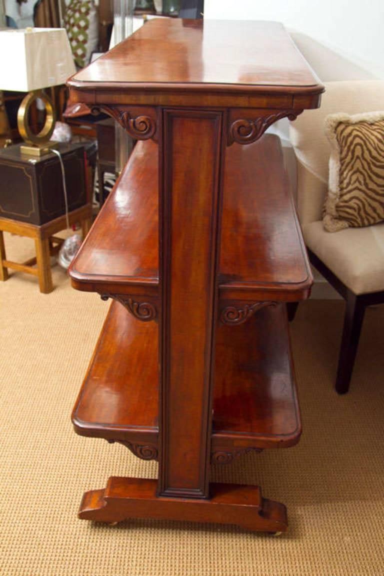 George III Large 19th Century Cherrywood Server For Sale