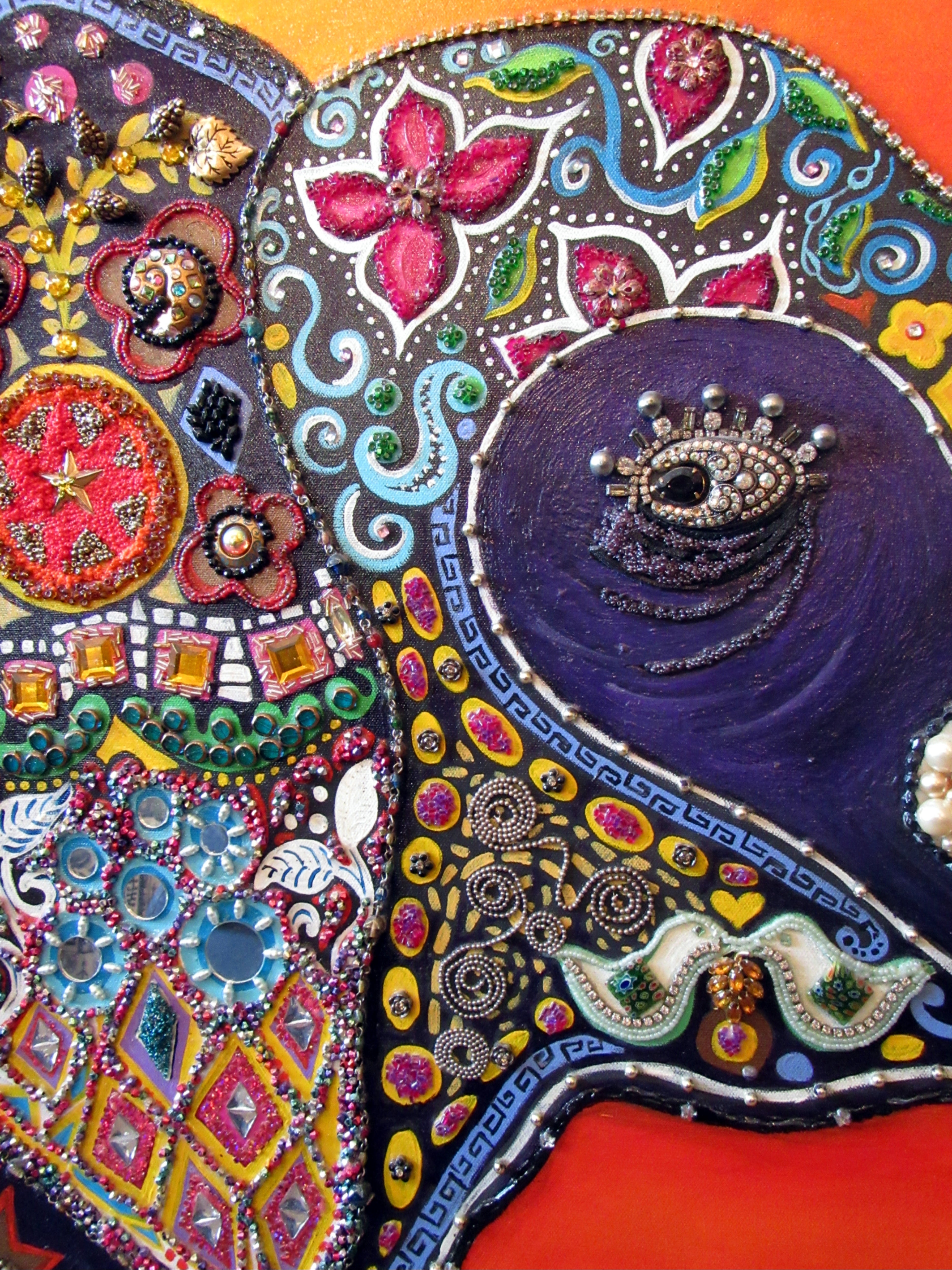 Mixed media mosaic \u201cDos Muertos\u201d