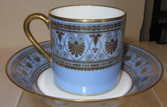 Sevres 1846 Chateau de St Cloud Demitasse Set