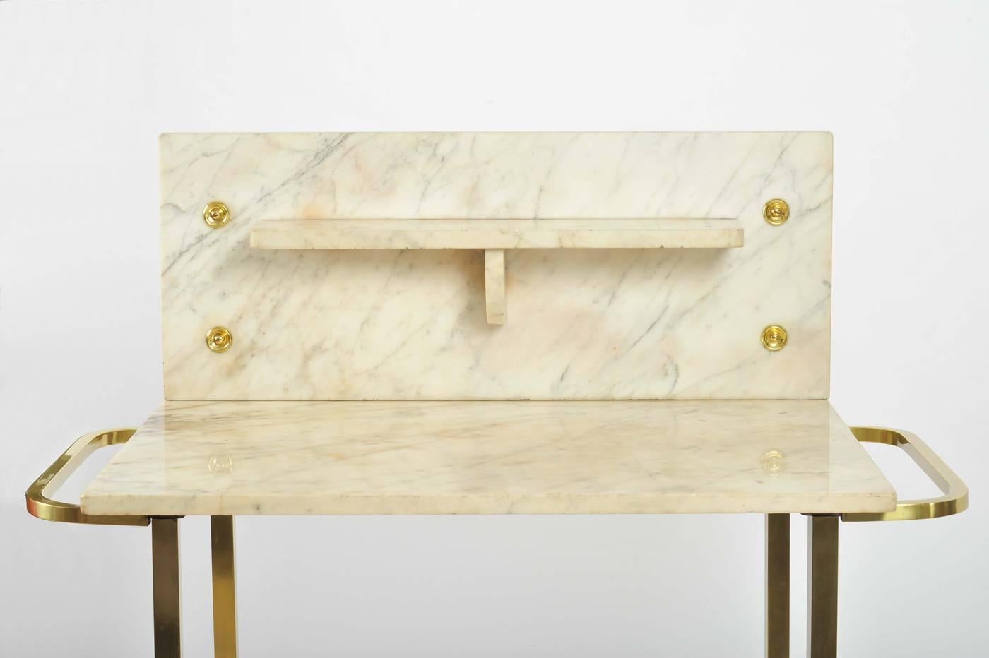 French 1930s Italian Marble Washstand