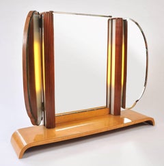 1920s Italian Extra Large Triptych Mirror or Light