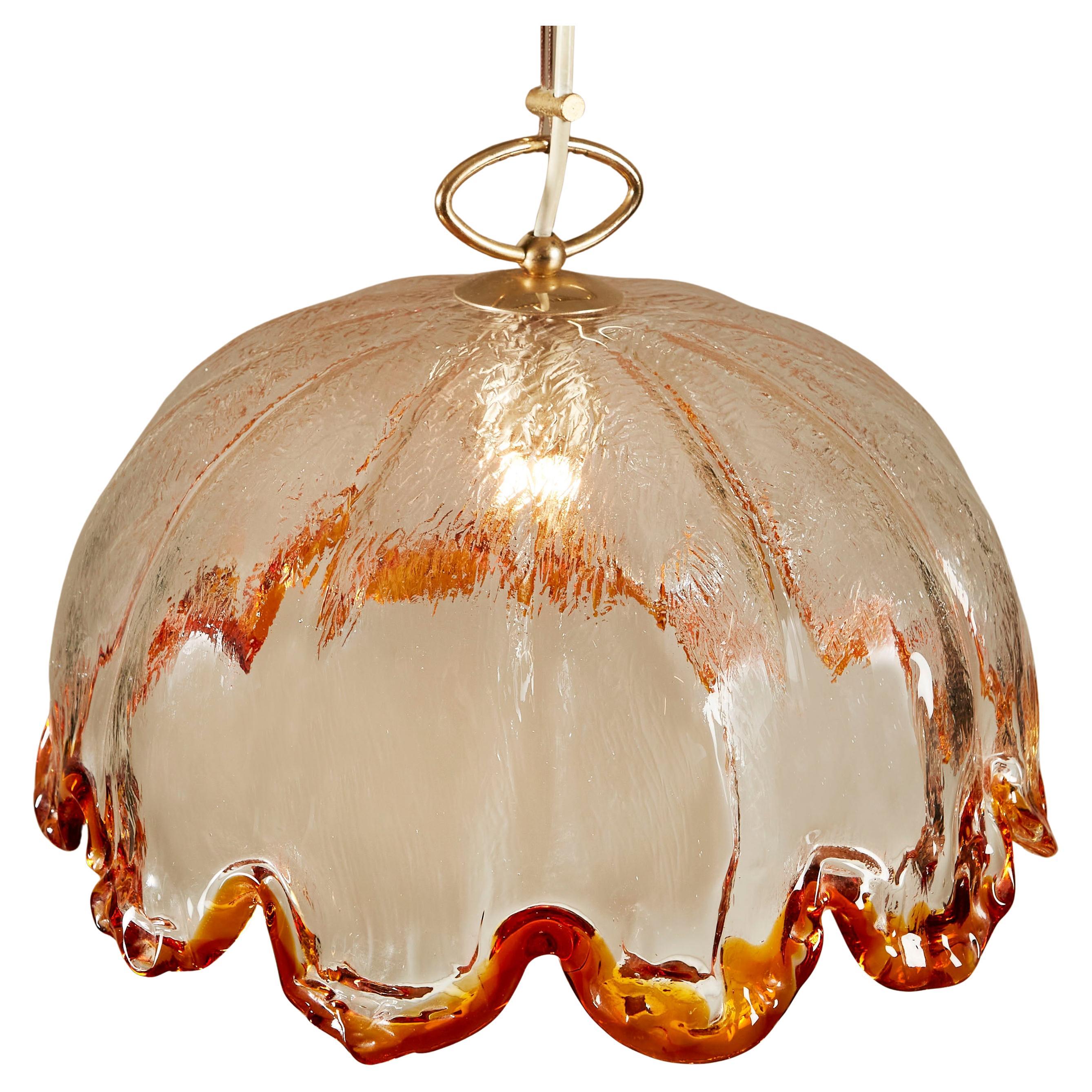 Murano Glass Vintage Mid-century Murano flower chandelier by La Murrina, Venice Italy 1970 For Sale