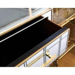 Pair of 1970s Mirrored Bedside Chests
