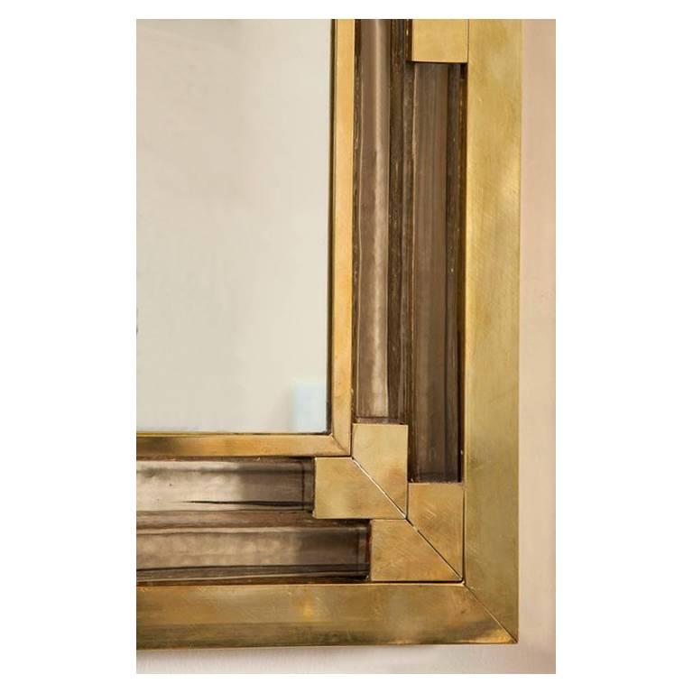 Mid-Century Modern Modern Italian Brass Wall Mirror