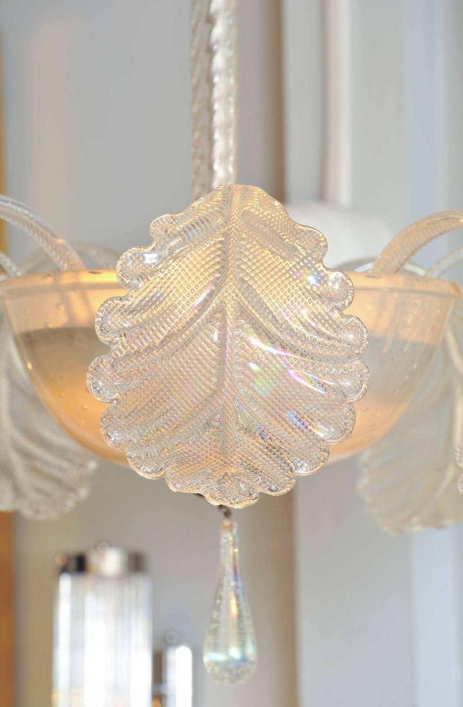 1950s Barovier e Toso Murano Glass Chandelier In Excellent Condition In London, GB