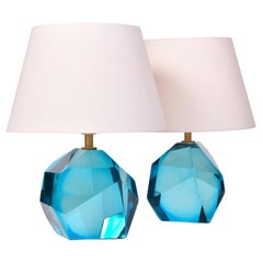 Citrine italienne unique de Murano  Lampe de table Rock