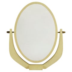 Espejo de mesa vintage en pergamino crema de R&Y Augousti